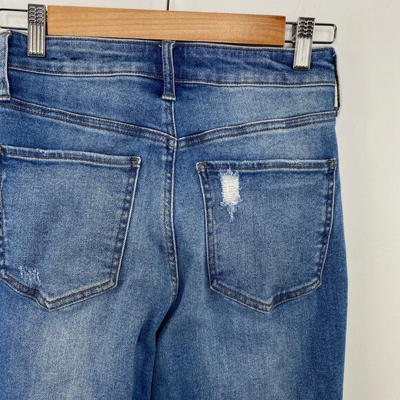 GBG Los Angeles High Rise Blue Distressed Denim Skinny Jeans Women's Size 26 - Picture 7 of 8